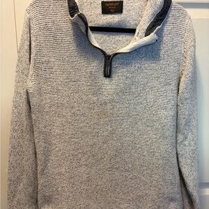 Outpost Men's Zip-Up Sweater - Light Gray